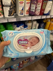 Bobby khăn ướt em bé không mùi - 100 miếng