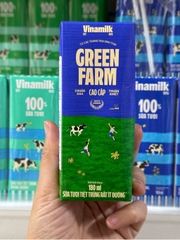 Sữa Vinamilk Green Farm Tiệt Trùng Cao Cấp Rất Ít Đường - Hộp 180ml