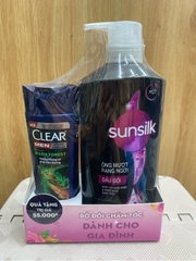 Sunsilk dầu gội óng mượt rạng ngời - chai 650g (tặng dầu gội Clear Men 140g)