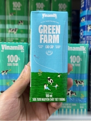 Sữa Vinamilk Green Farm Tiệt Trùng Cao Cấp Nguyên Chất - Hộp 180ml