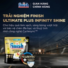 Viên Rửa Chén Bát Hương Chanh Finish Powerball Ultimate Plus 18 viên