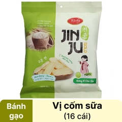 Bánh gạo Junju Cốm sữa - Túi 16 gói