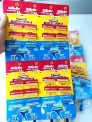 Dao cạo râu Gillette vỉ cán vàng + xanh FLEXI