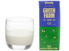 Sữa Vinamilk Green Farm Tiệt Trùng Cao Cấp Rất Ít Đường - Hộp 180ml