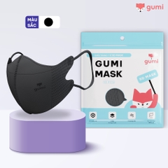 Khẩu trang 5D Gumi 3 lớp Mask Đen - Túi 10 chiếc