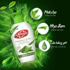 LIFEBUOY Nước rửa tay Matcha & Lô hội - chai 450g