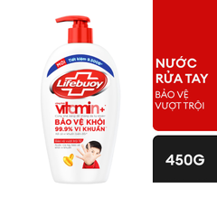 LIFEBUOY Nước Rửa Tay Bảo Vệ Vượt Trội 10X - chai 450g