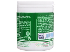 Kẹo gum không đường Lotte Xylitol hương Lime Mint hũ 130.5g