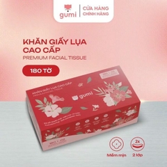 Khăn giấy lụa cao cấp 2 lớp Gumi - Hộp 180 tờ