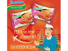 Mì Trộn Indomie Xào Khô Vị Bò Cay - Gói 91g