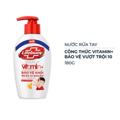 LIFEBUOY Nước Rửa Tay Bảo Vệ Vượt Trội 10X - chai 180g