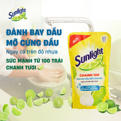 Nước rửa chén SUNLIGHT Chanh mới - túi 750g