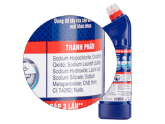 Nước tẩy bồn cầu & nhà tắm VIM diệt khuẩn xanh biển - chai 880ml