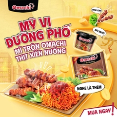 Mì trộn Omachi vị Thịt xiên nướng - Tô 104g