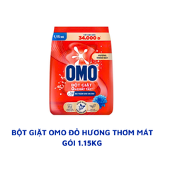 OMO Bột Giặt Đỏ Hương Thơm Mát - túi 1.15kg