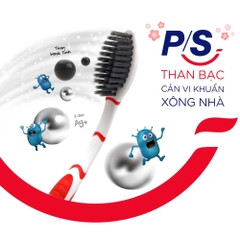 P/S bàn chải đánh răng than bạc kháng khuẩn 99,9% siêu mềm