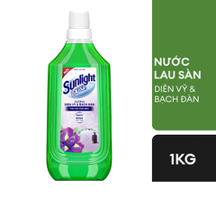 Nước lau sàn SUNLIGHT Tinh dầu thảo mộc hoa Diên vỹ và Bạch đàn - chai 1kg