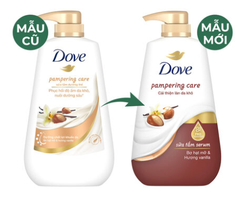 DOVE Sữa tắm serum bơ hạt mỡ và hương vanilla - Chai 500g