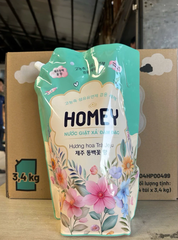 Nước giặt xả đâm đặc Homey hương hoa trà Jeju - túi 3,3L ( mua 1 tặng 1)