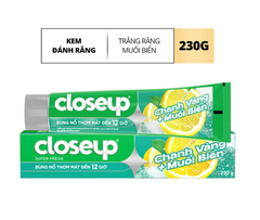 Kem đánh răng Closeup Chanh vàng+ Muối biển- hộp 180g