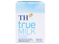 Sữa tươi tiệt trùng TH Truemilk ít đường  - Hộp 110ml