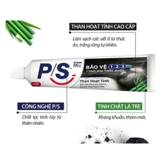 P/S Kem đánh răng TRẮNG RĂNG THAN HOẠT TÍNH & TRE - Hộp 180G