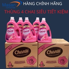 Nước giặt xả Chante cao cấp Hương hoa hồng Ohara Pháp - Can lớn - Mua 1 tặng 1