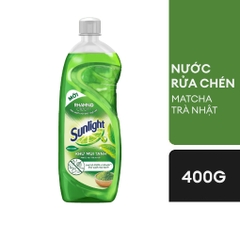 SUNLIGHT Nước rửa chén Trà Xanh - Chai 400g