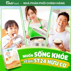 Hộp Gạo ST Hữu Cơ chính hãng - An toàn, cao cấp, Nấu cơm mẹ bầu, Nấu ăn dặm cho bé - Tiêu chuẩn Nhật