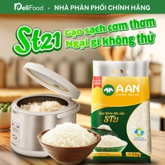 Gạo ST21 chính hãng A AN túi 5kg - Thơm ngon thượng hạng, dẻo vừa, ngọt hậu