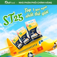 Gạo ST25 chính hãng A AN Túi 3kg - Gạo dẻo thơm ngon số 1 thế giới