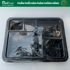 10 Hộp Đựng Cơm Hộp 5 Ngăn Cao cấp – Nắp Trong Suốt, Tiện Lợi