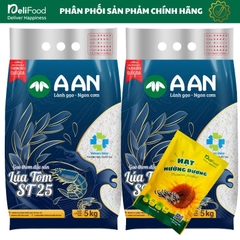 Gạo ST25 Lúa Tôm AAN Chính Hãng - Gạo ngon số 1 thế giới, Đặc sản Sóc Trăng