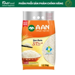 Gạo ST21 chính hãng A AN túi 5kg - Thơm ngon thượng hạng, dẻo vừa, ngọt hậu