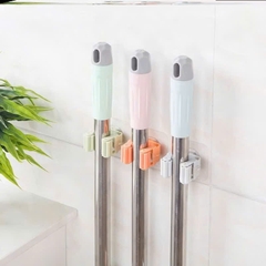 Giá kẹp cán chổi. treo ô (dán tường)