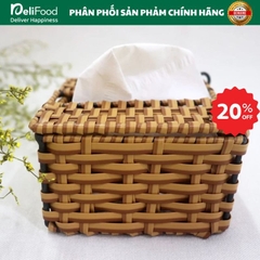 Hộp Khăn Giấy Giả Mây Cao Cấp - Sang Trọng, Bền Đẹp, Phù Hợp Quán Cafe, Nhà Hàng, Gia Đình