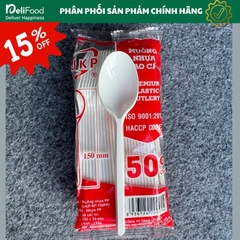 Muỗng Nhựa PP 150mm | Gói 50 Cái | Muỗng Dùng 1 Lần | UKP Cao Cấp | Chuẩn ISO HACCP