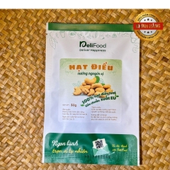 Hạt Điều nướng Nguyên Vị DeliFood 50g – Hàng chính hãng - 100% Hạt Điều Tươi Sạch Tiêu Chuẩn Xuất EU