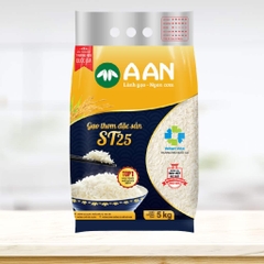 Gạo ST25 AAN Chính Hãng 5kg – Chuẩn ST25 Dẻo Ngon, An Toàn Cho Sức Khỏe