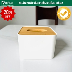 Hộp đựng giấy Cao cấp - Nắp gỗ tự nhiên - Phong cách tối giản sang trọng
