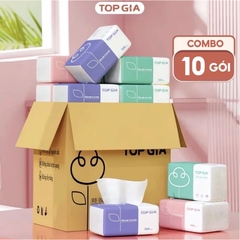 Topgia - Thùng khăn giấy ăn cao cấp 4 lớp dày dặn, mềm mịn