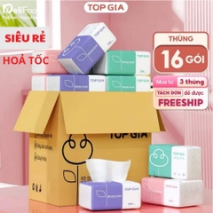 Topgia - Thùng khăn giấy ăn cao cấp 4 lớp dày dặn, mềm mịn