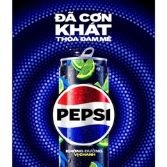 Nước ngọt Pepsi chanh không đường - lon 320ml