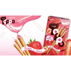 Bánh que Toppo- nhân kem dâu - Hộp 40g