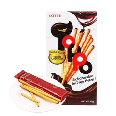 Bánh que Toppo- nhân Socola hương vani - Hộp 40g