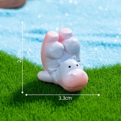 Mô hình Hà mã béo tròn trùng trục dễ thương trang trí tiểu cảnh, terrarium, DIY