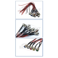 Bóng led 8mm dải 5-12V (nối sẵn dây 20cm) trang trí tiểu cảnh, làm đồ chơi, DIY