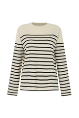 Lamé Striped Knit Top
