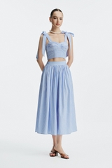 Jacquine Maxi Linen Skirt