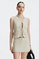 Clara Linen Mini Skirt